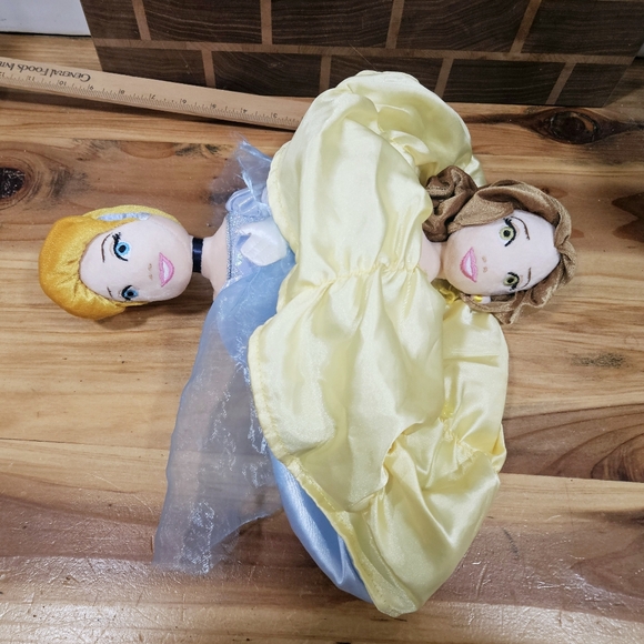 Disney Other - Disney Parks Cinderella & Belle Beauty and the Beast Flip Flip Doll Plush